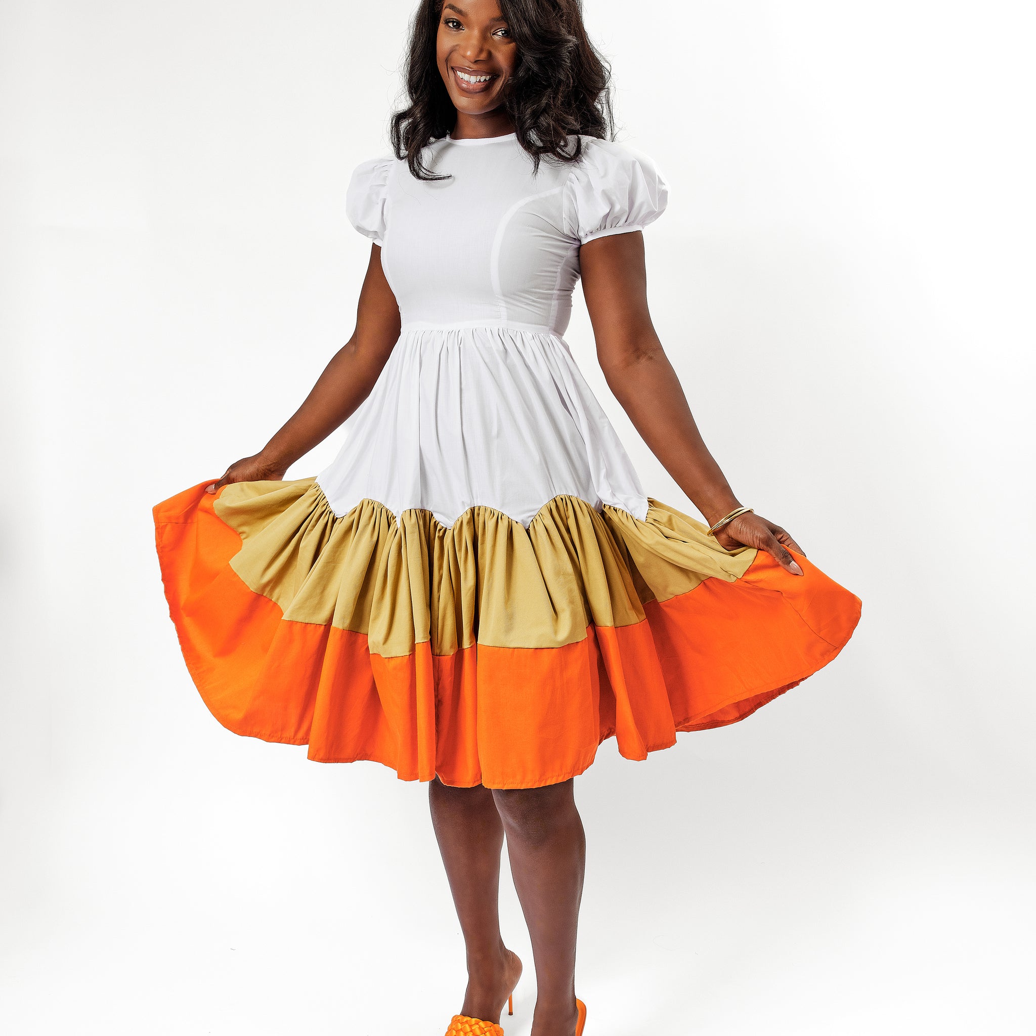 Shara Puff Sleve Dress