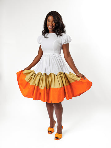 Shara Puff Sleve Dress
